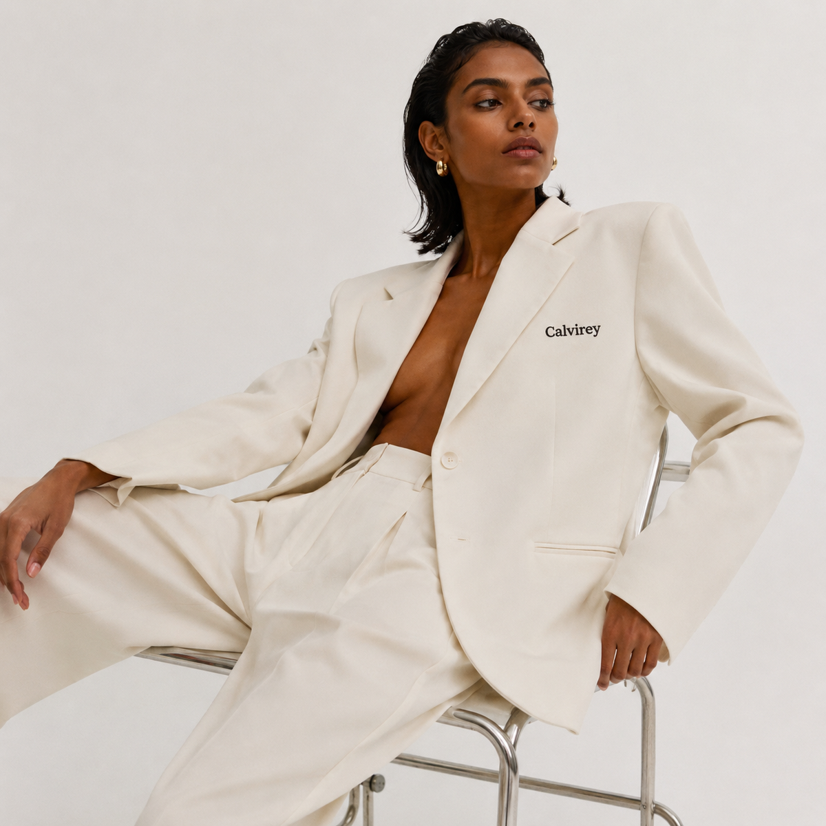 Calvirey™ Porcelain Ease Overshirt