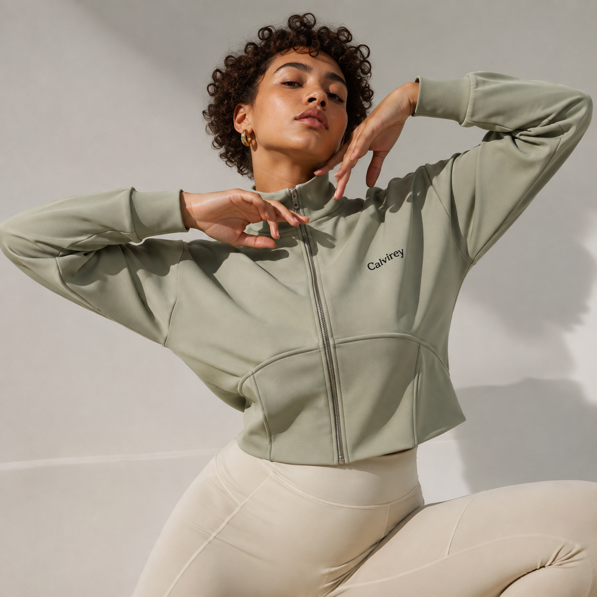 Calvirey™ Sage Current Relaxed Sweatshirt